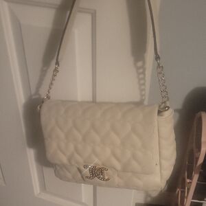 Juicy Couture Cream Quilted Shoulder Bag